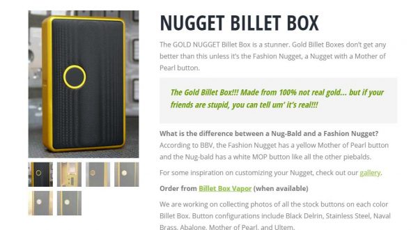 Billet Box Product Database